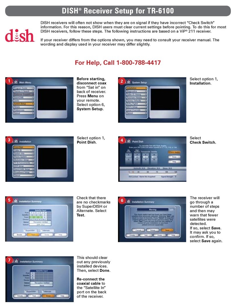 Winegard TR-6100 User manual
