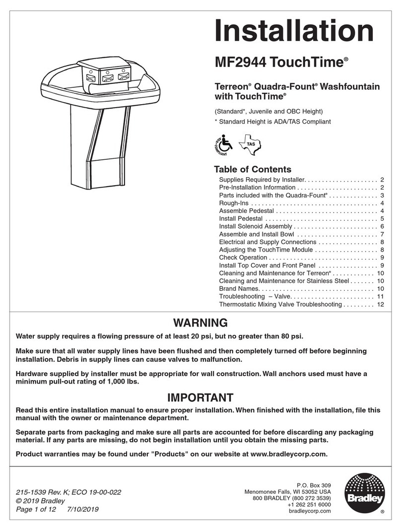 Bradley Terreon Quadra-Fount TouchTime MF2944 User manual
