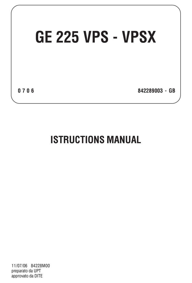 Mosa GE 225 VPS instruction manual