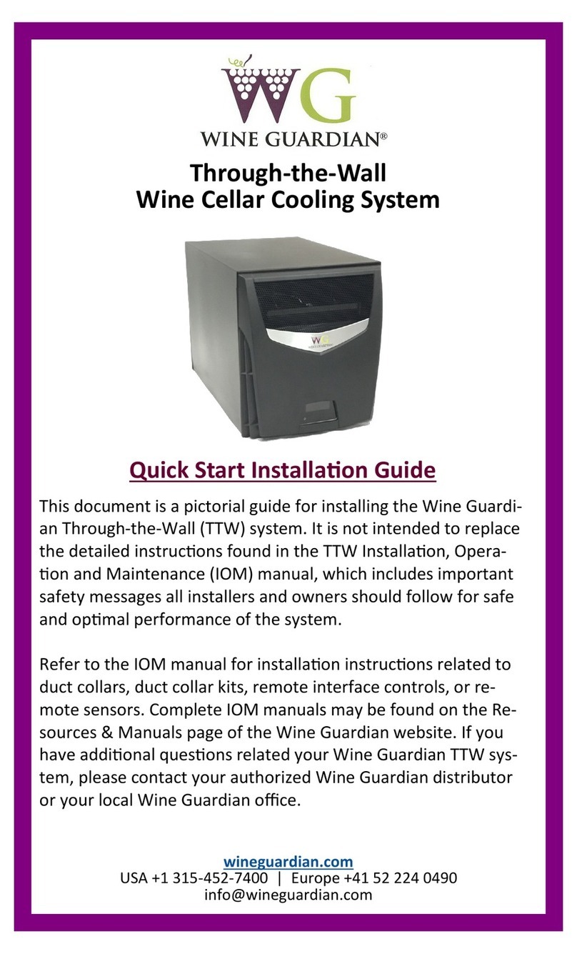 Wine Guardian Through-the-Wall Quick start installation guide