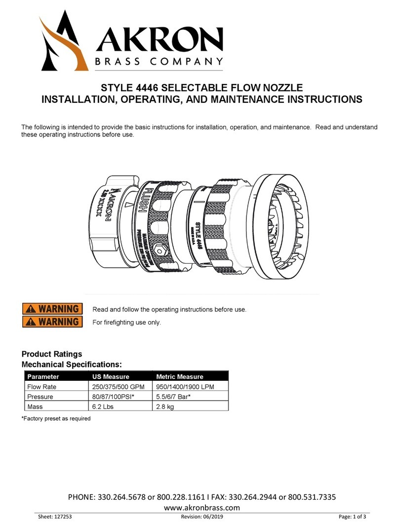 Akron Brass 4446 Installation, operating and maintenance instructions