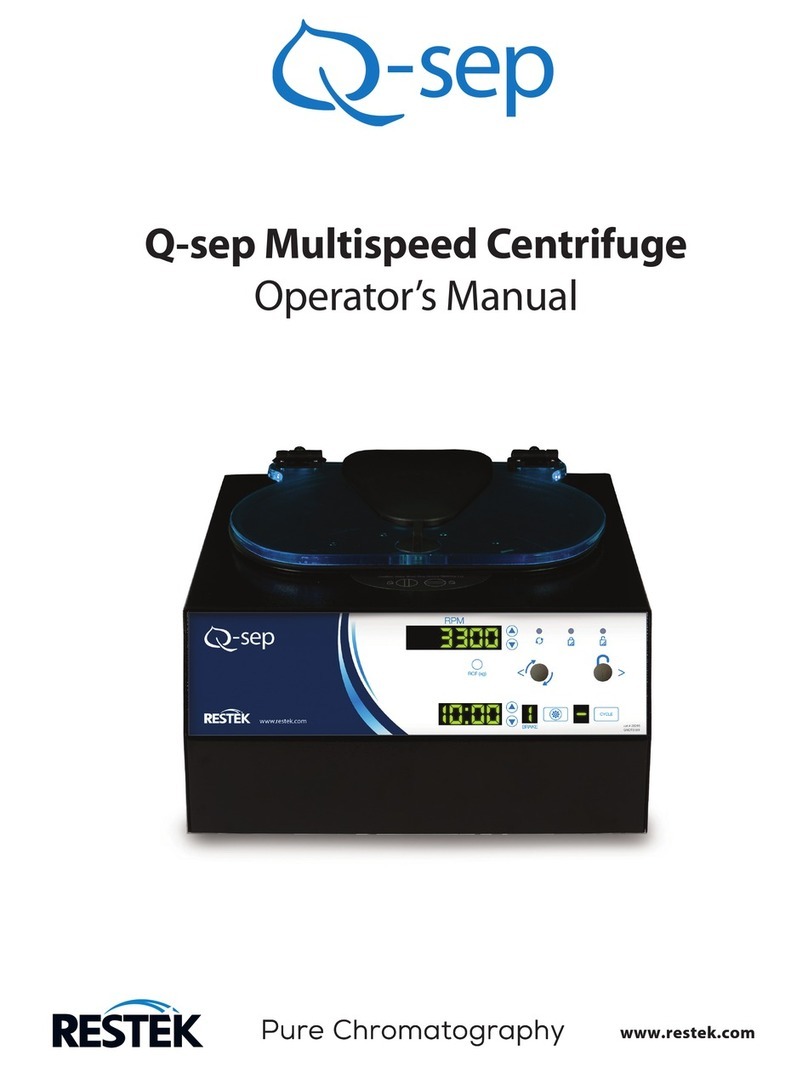 Restek Q-sep Multispeed Centrifuge Operator's manual Restek Q-sep Multispeed Centrifuge Operator's manual