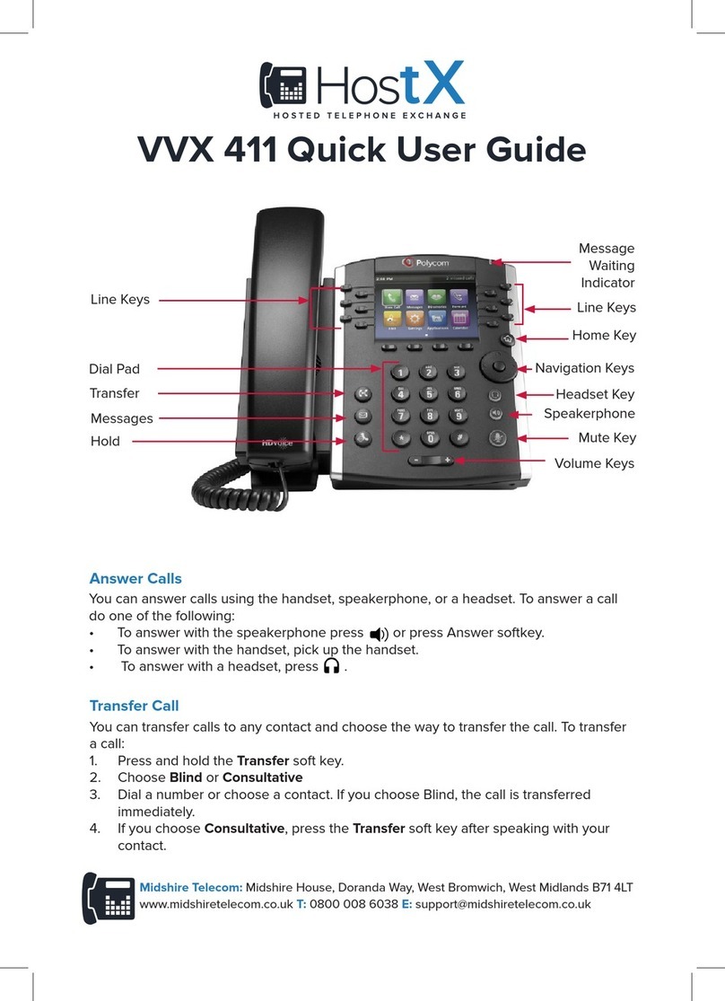 Polycom VVX 411 Instruction manual Polycom VVX 411 Instruction manual
