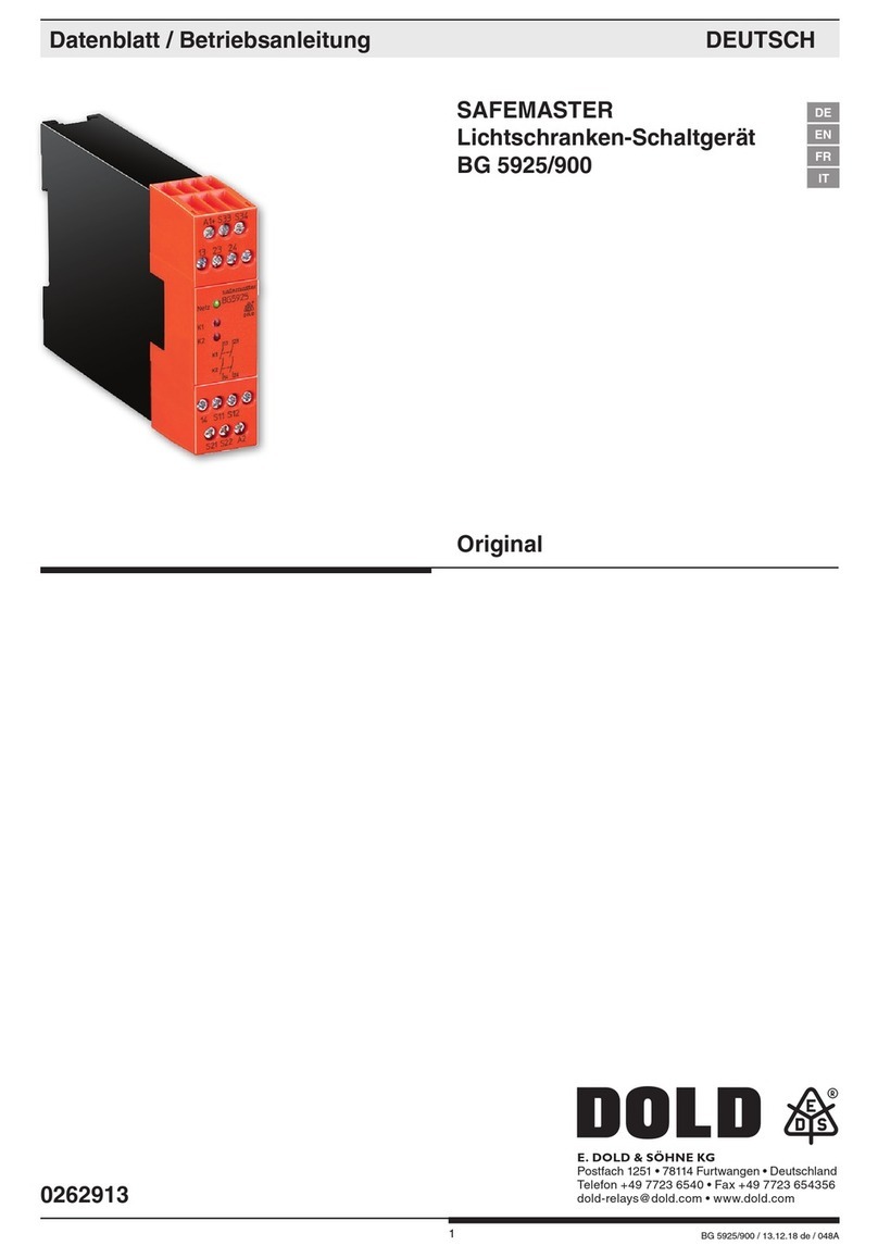 DOLD SAFEMASTER BG 5925/900 Datasheet / Operating Instructions