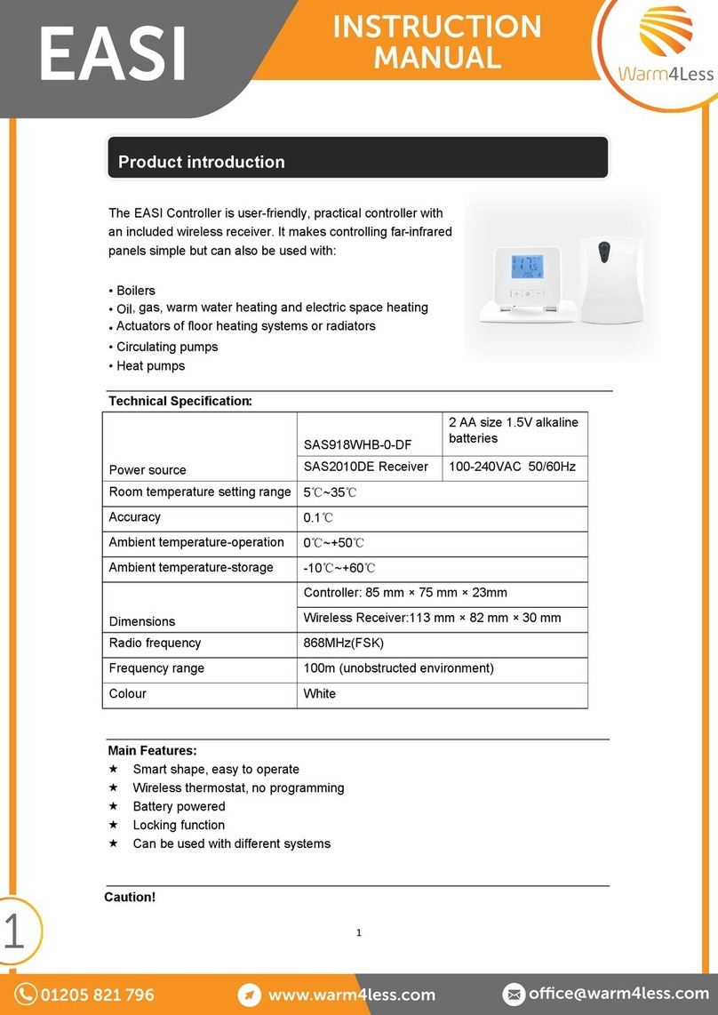 Warm4Less EASI instruction manual Warm4Less EASI instruction manual