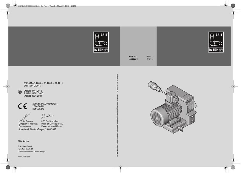 Fein GRIT GXE Series User manual Fein GRIT GXE Series User manual