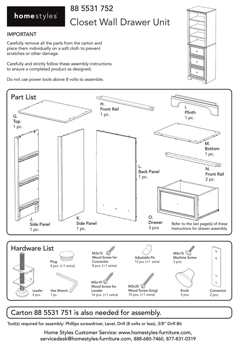 Home Styles 88 5531 752 Assembly instructions Home Styles 88 5531 752 Assembly instructions