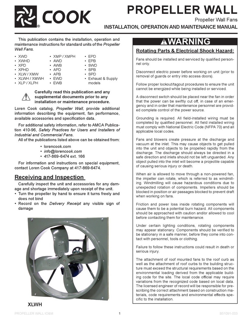 COOK XWD Series User manual