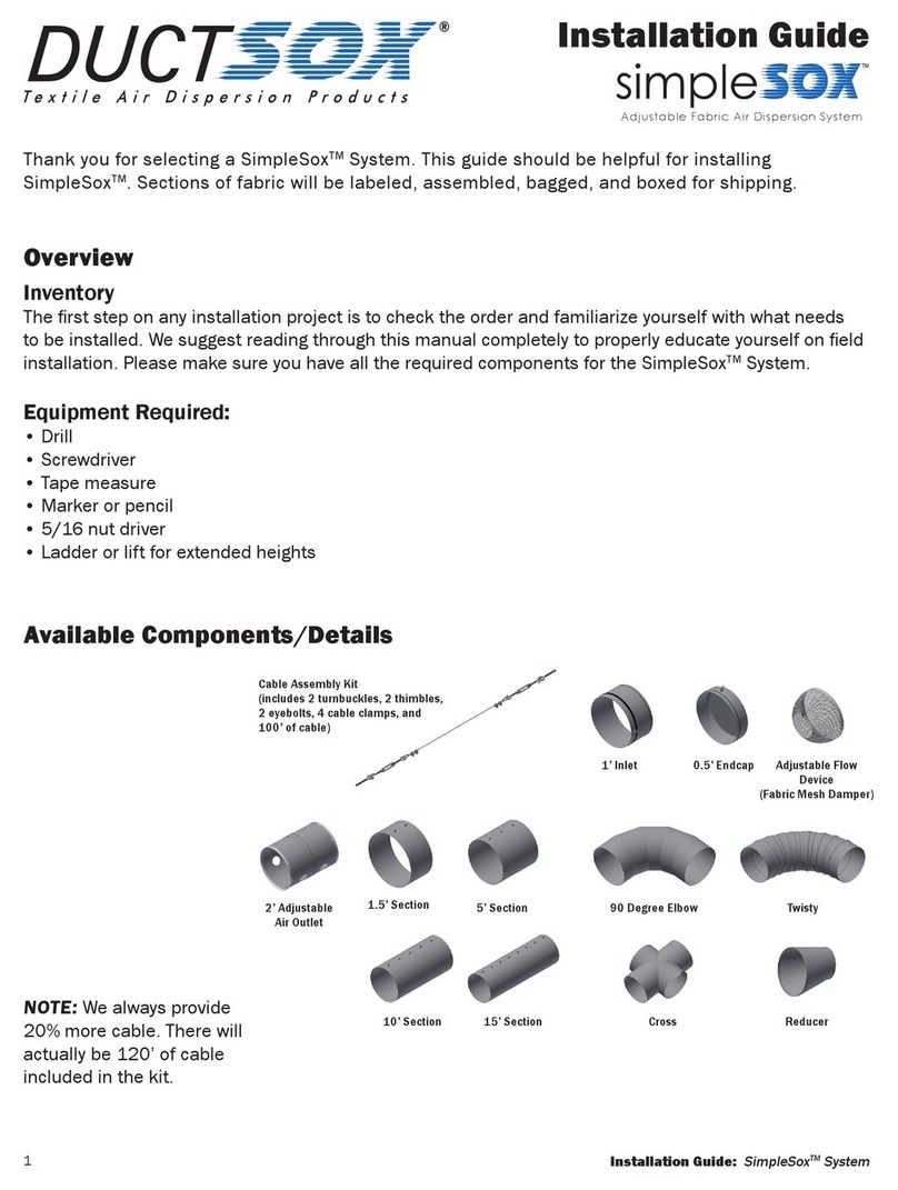 DuctSox SimpleSox User manual