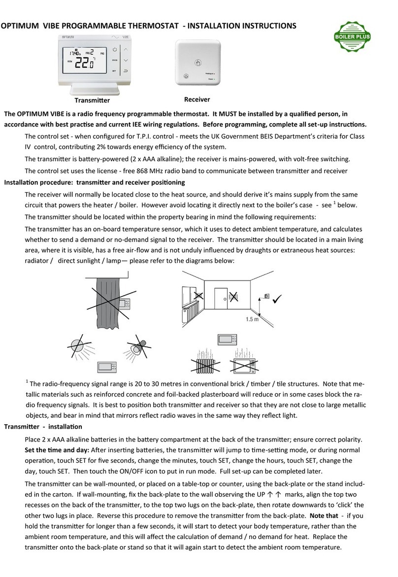 TFC Boiler Plus Optimum Vibe User manual