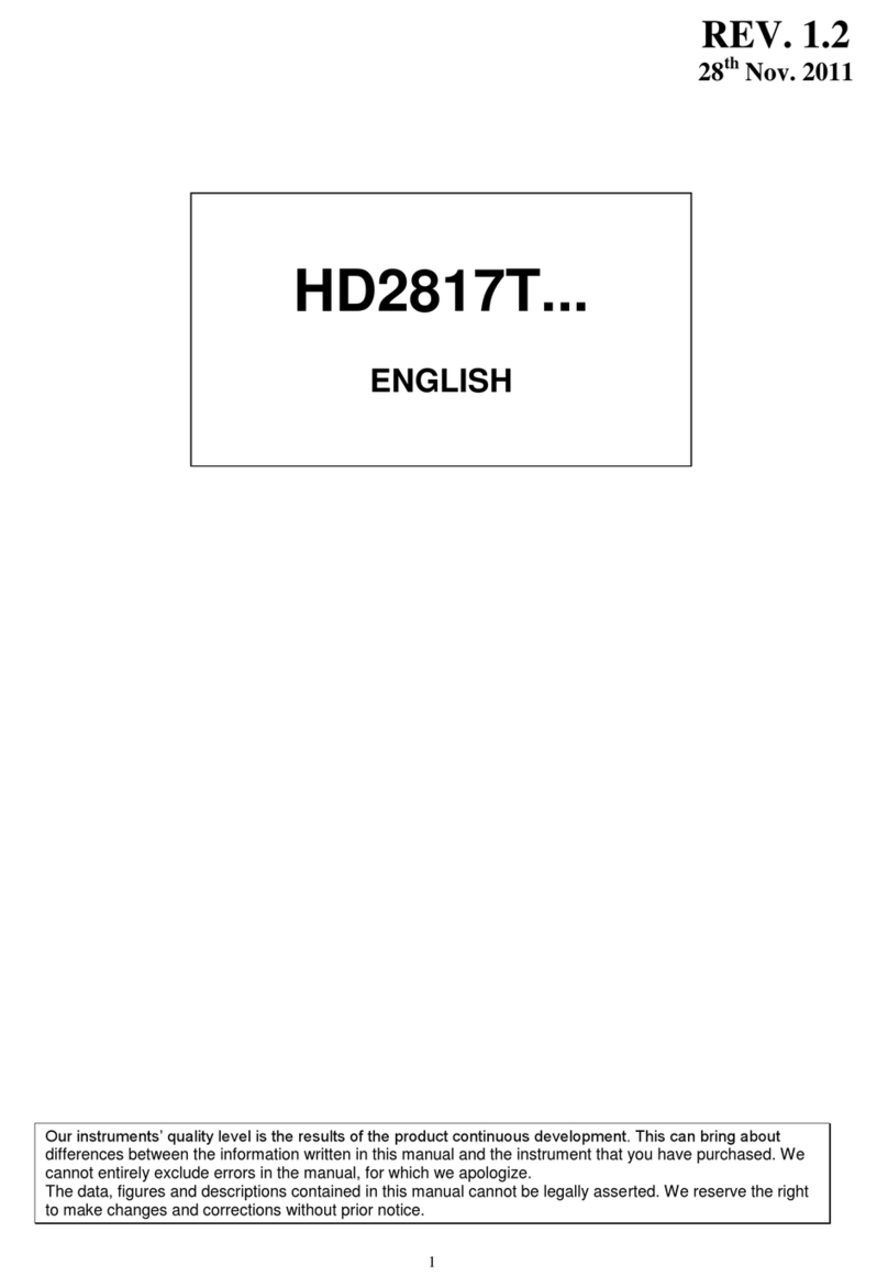 Delta OHM HD2817T Series manual