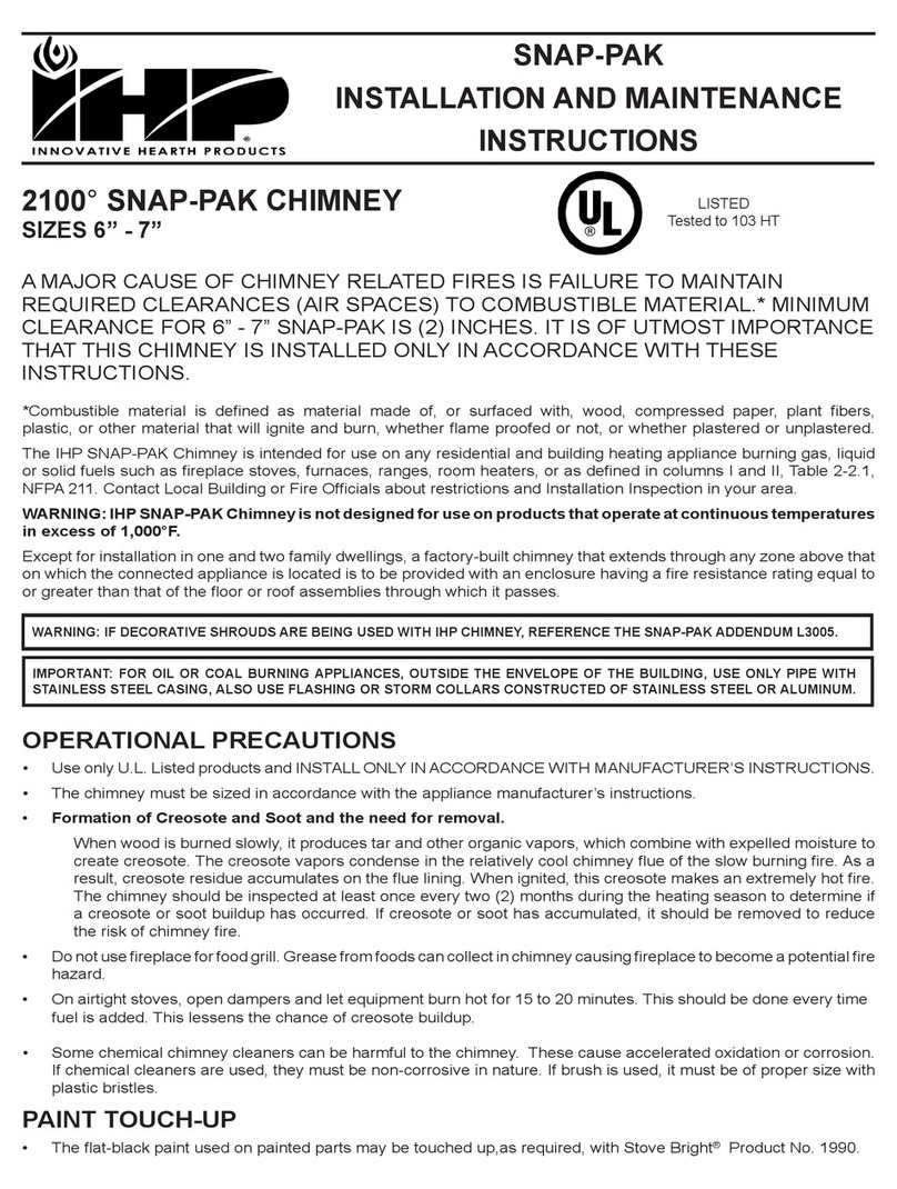 IHP Snap-Pak Installation and maintenance instructions IHP Snap-Pak Installation and maintenance instructions