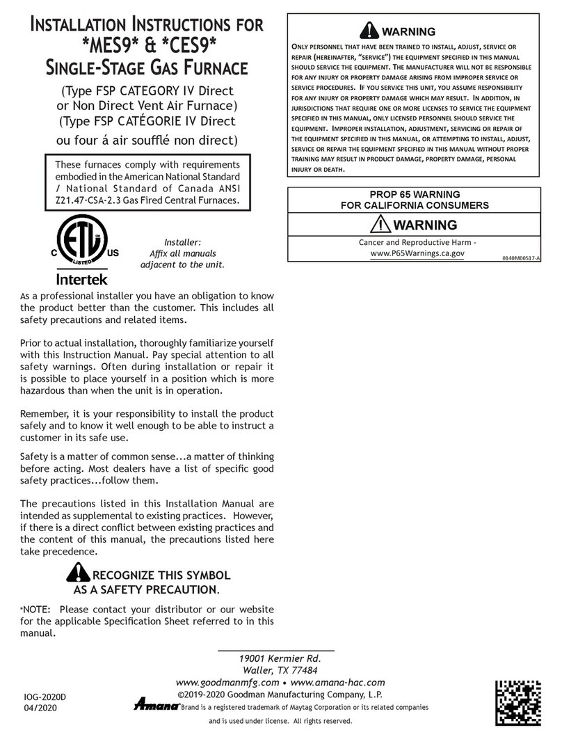 Maytag Amana MES9 Series User manual