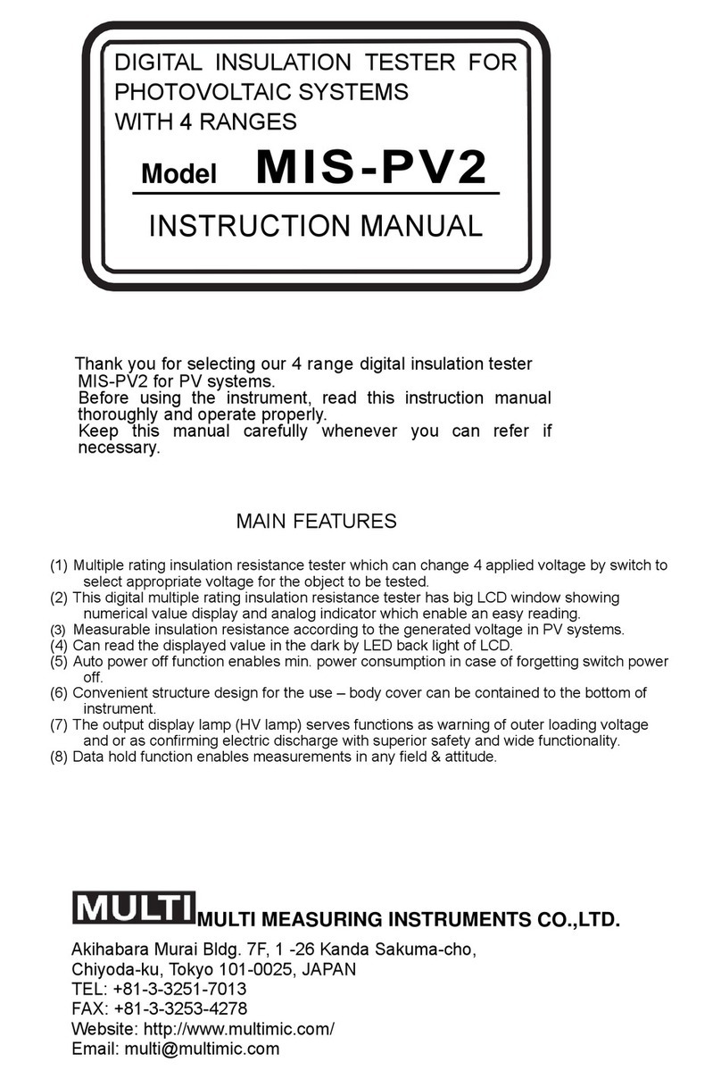 MULTI MEASURING INSTRUMENTS MIS-PV2 User manual