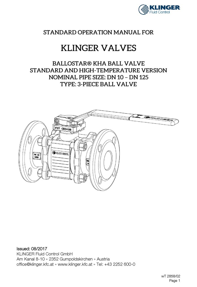 KLINGER BALLOSTAR KHA Standard Operation Manual