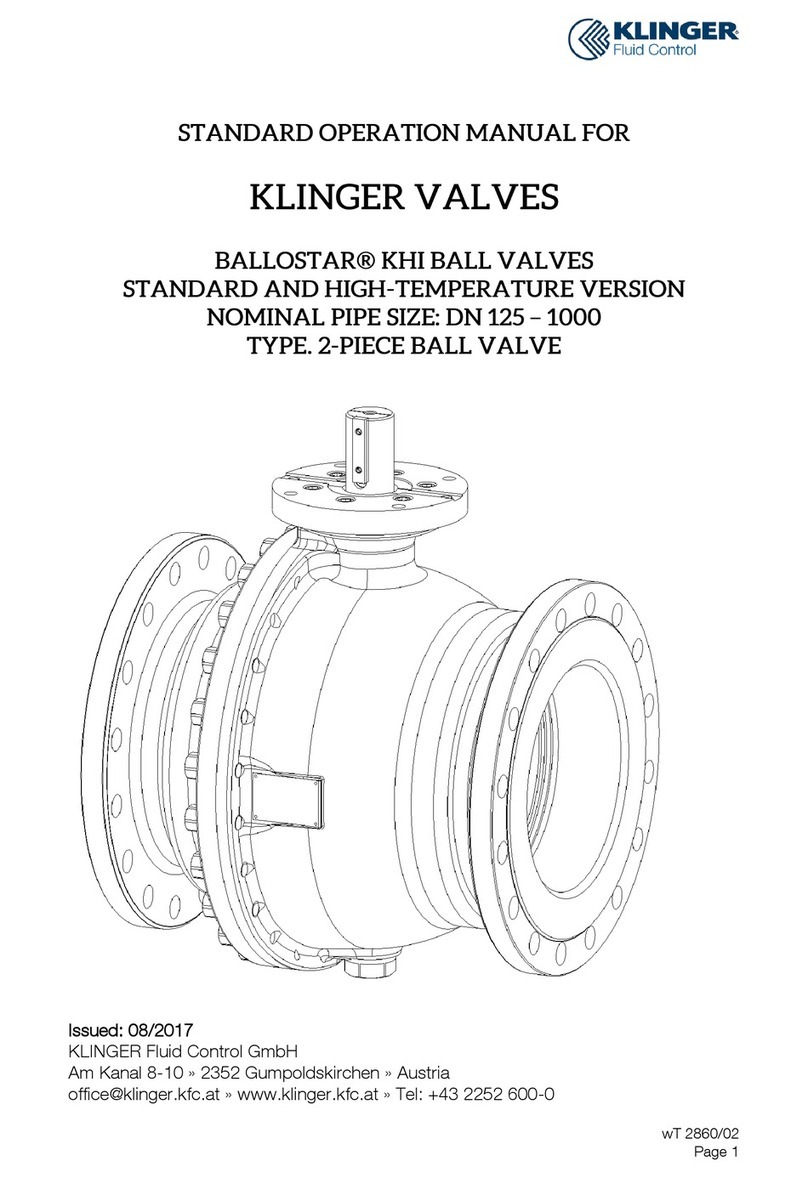 KLINGER BALLOSTAR KHI User manual