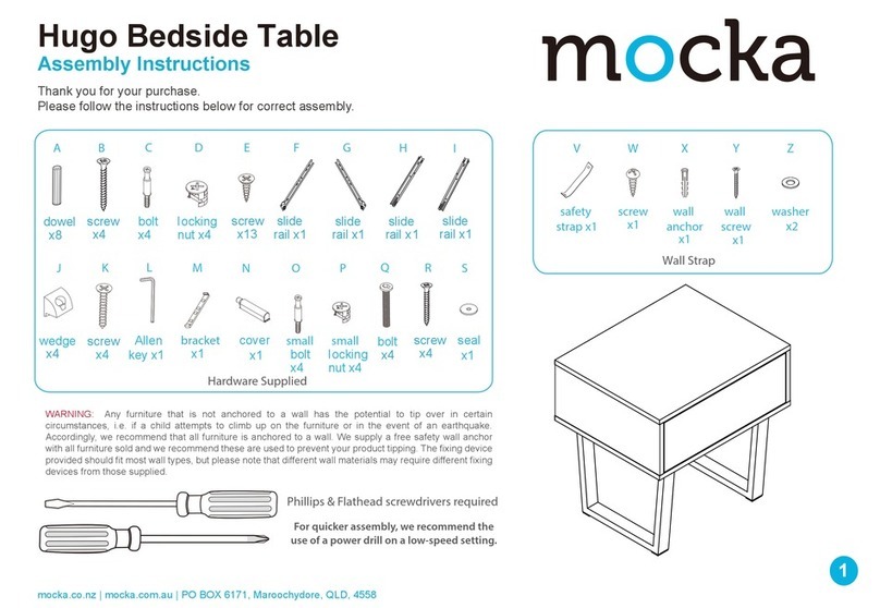 Mocka Hugo Bedside Table User manual
