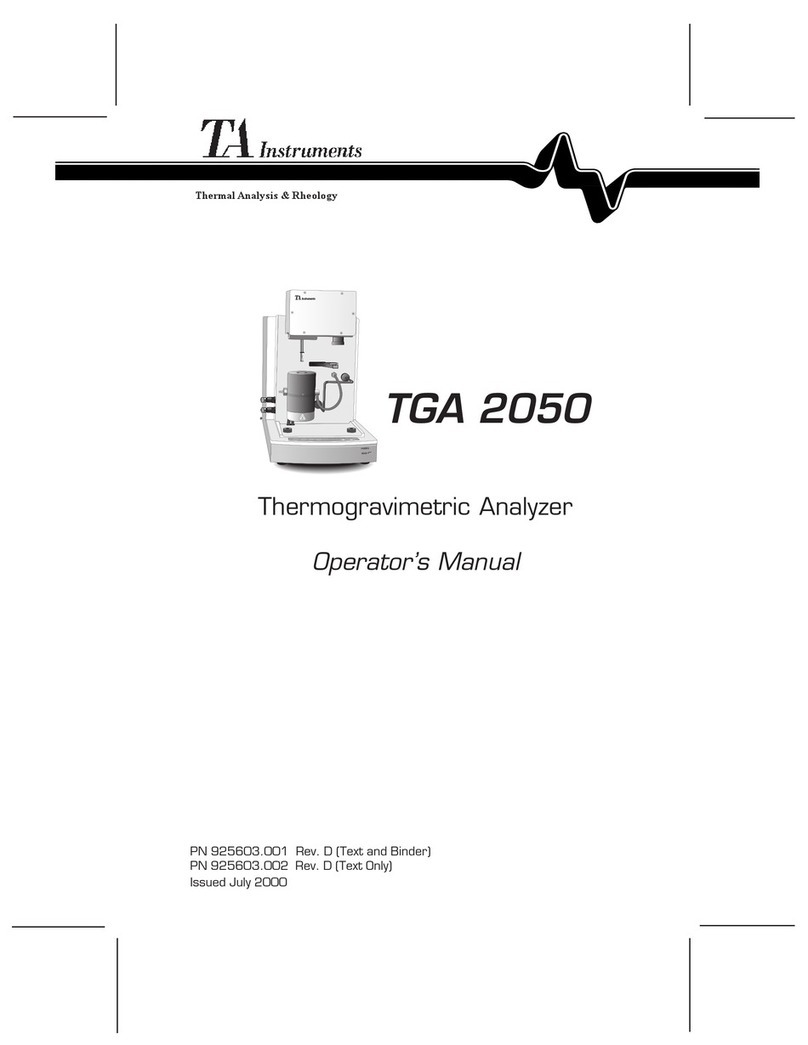 TA Instruments TGA 2050 Operator's manual