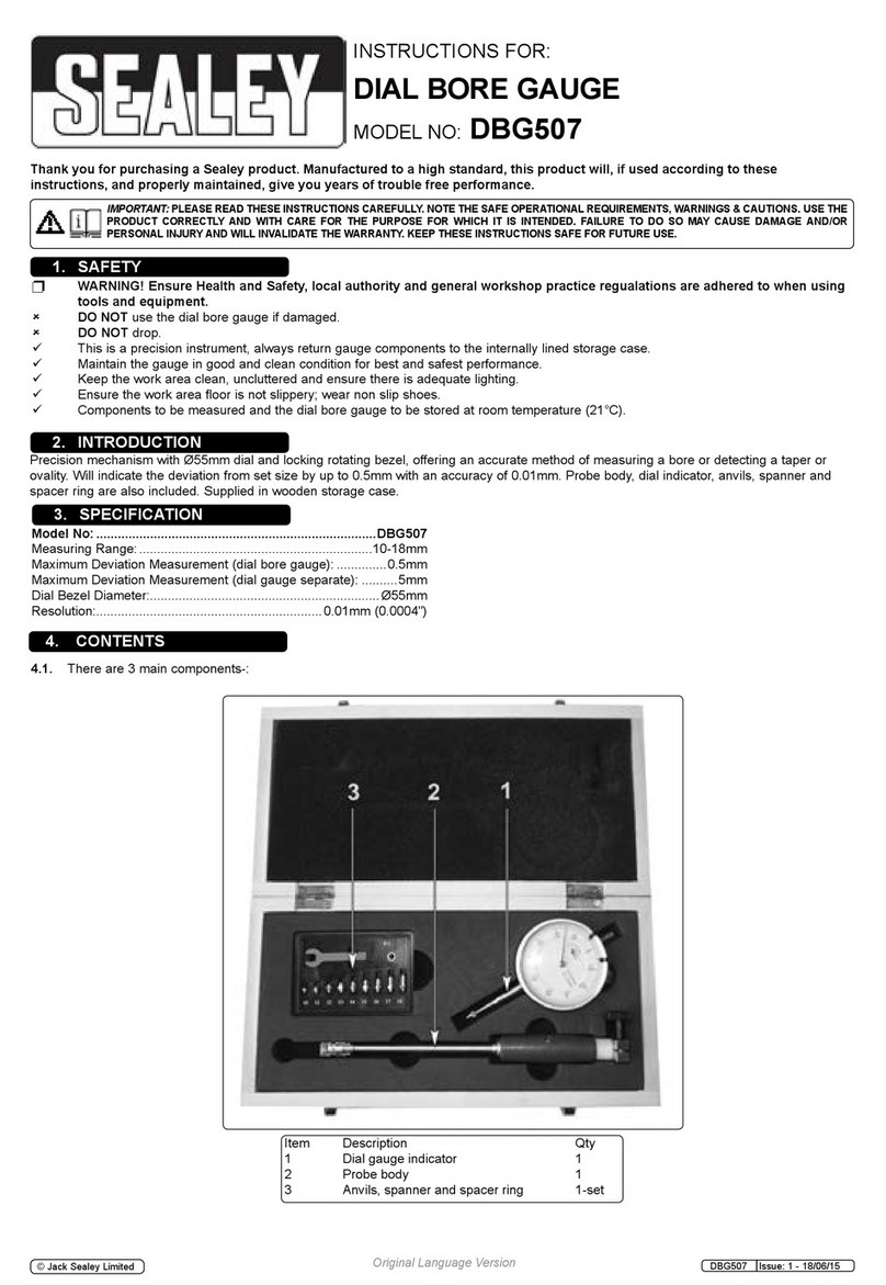 Sealey DBG507 User manual