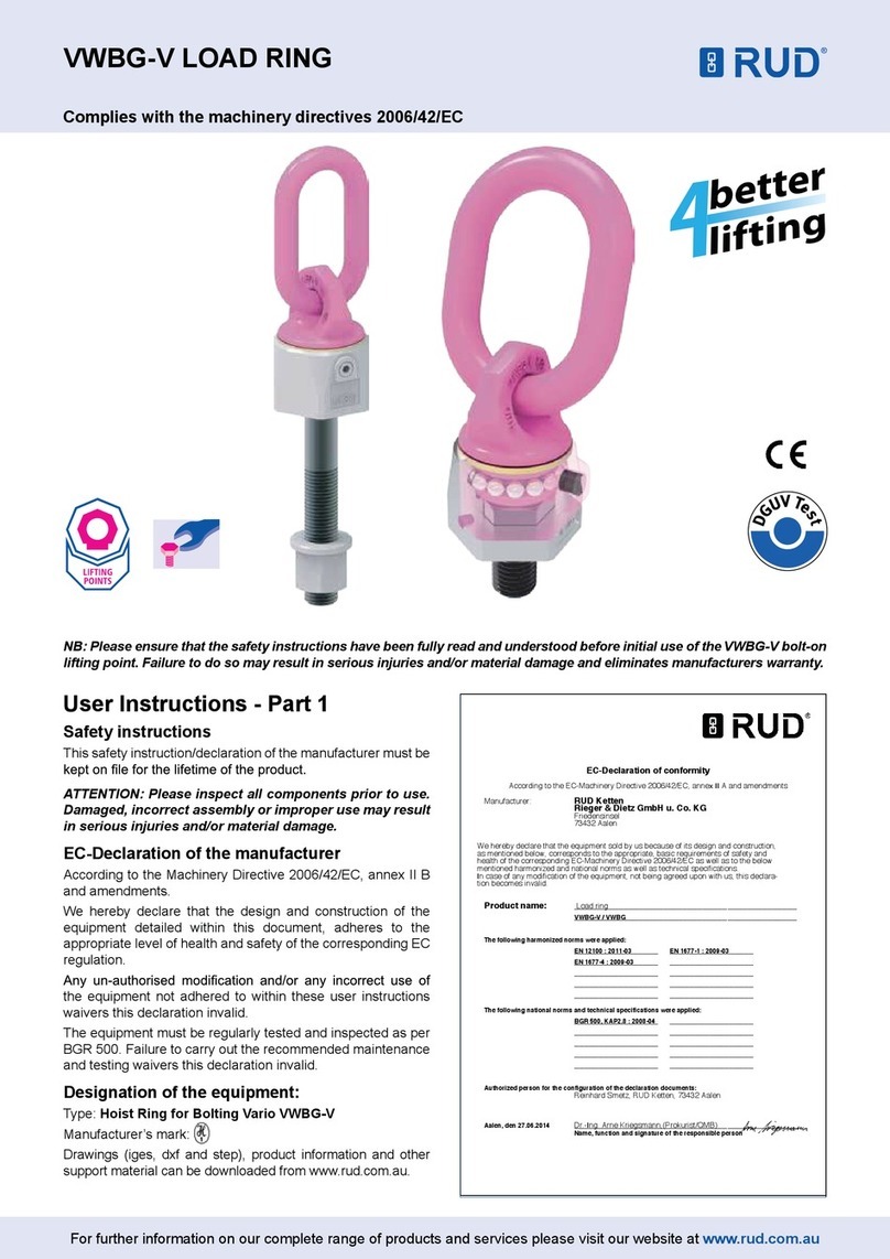 RUD VWBG-V 0.3 M8 User instructions