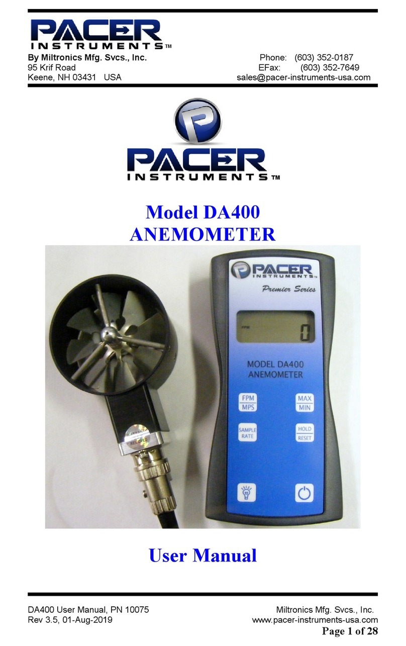 Pacer Instruments DA400 User manual