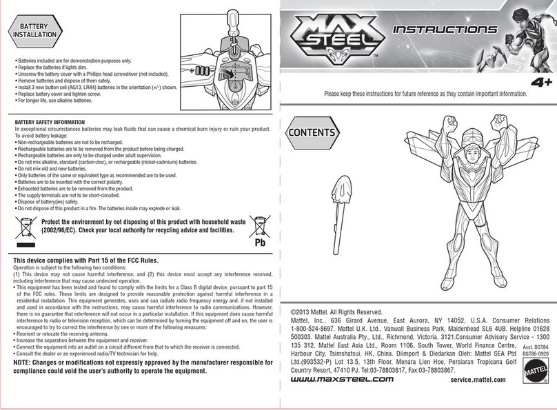 Mattel Max Steel instructions