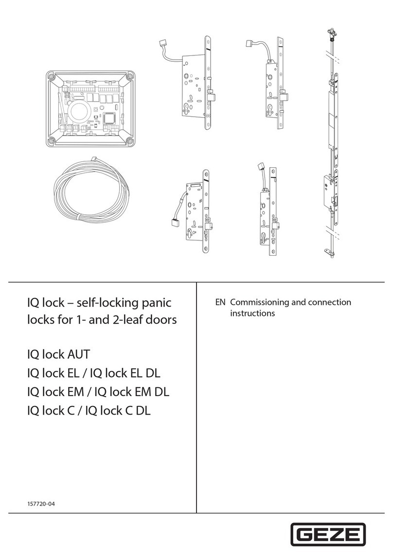 GEZE IQ lock Series Commissioning and connection instructions