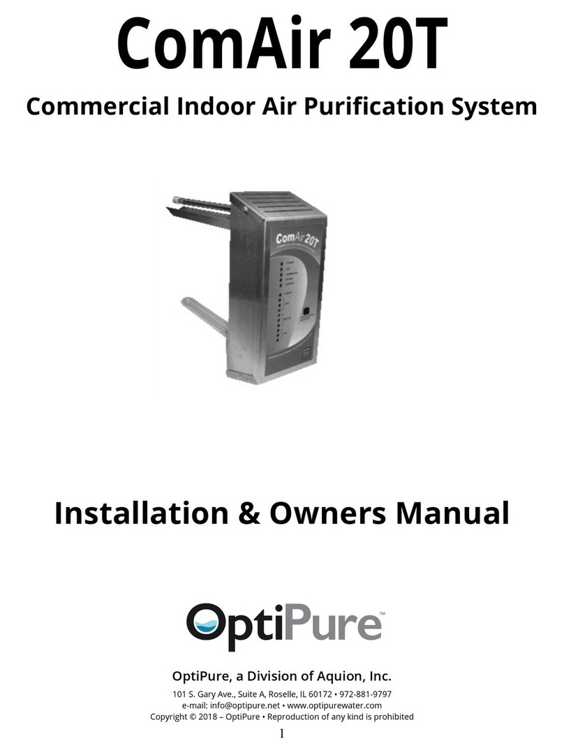 Aquion OptiPure ComAir 20T Installation & owner's manual
