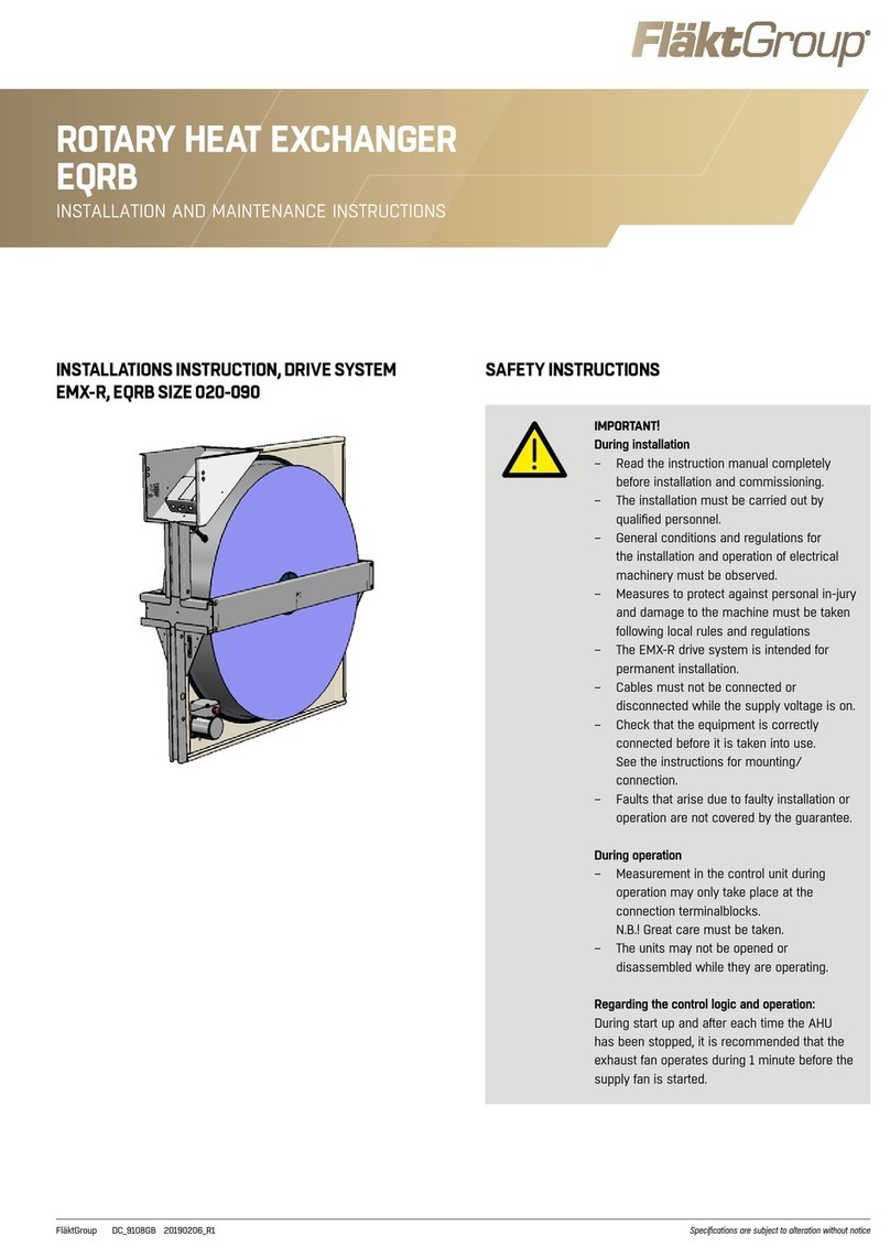 FläktGroup EQRB Installation and maintenance instructions