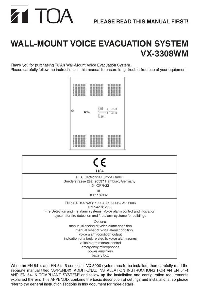 Toa VX-3308WM manual