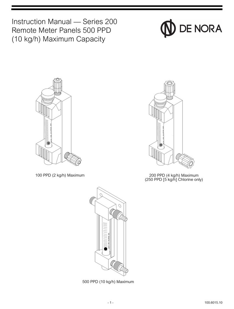 De Nora 200 Series instruction manual