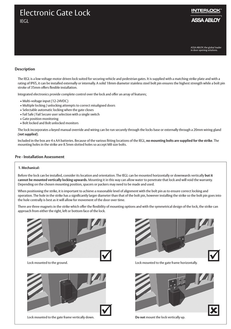 Assa Abloy Interlock IEGL User manual