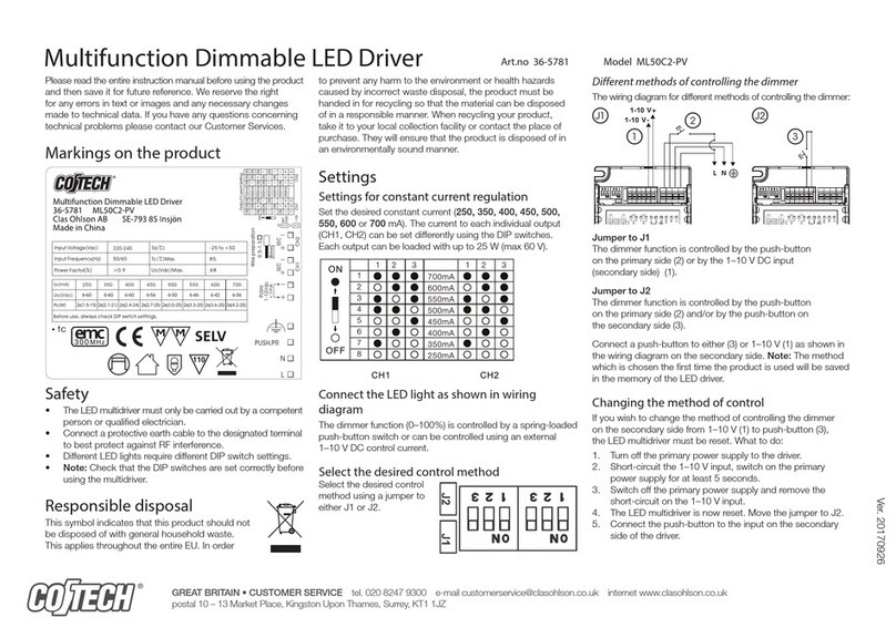 CO/Tech ML50C2-PV manual