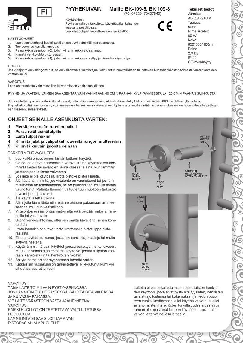 Pisla BK-109 Series User manual