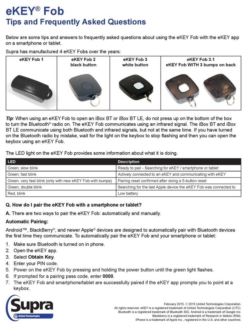 United Technologies Supra eKEY Fob Series Tips and Frequently Asked Questions