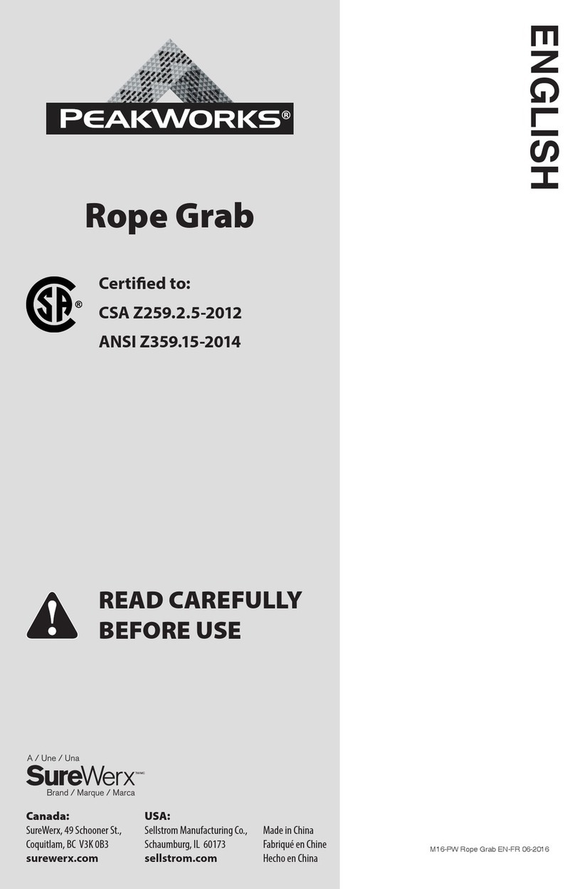 Surewerx Peakworks Rope Grab RG-11010 User manual