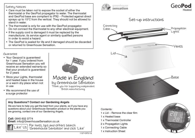greenhouse sensation GeoPod Heated Setup instructions greenhouse sensation GeoPod Heated Setup instructions