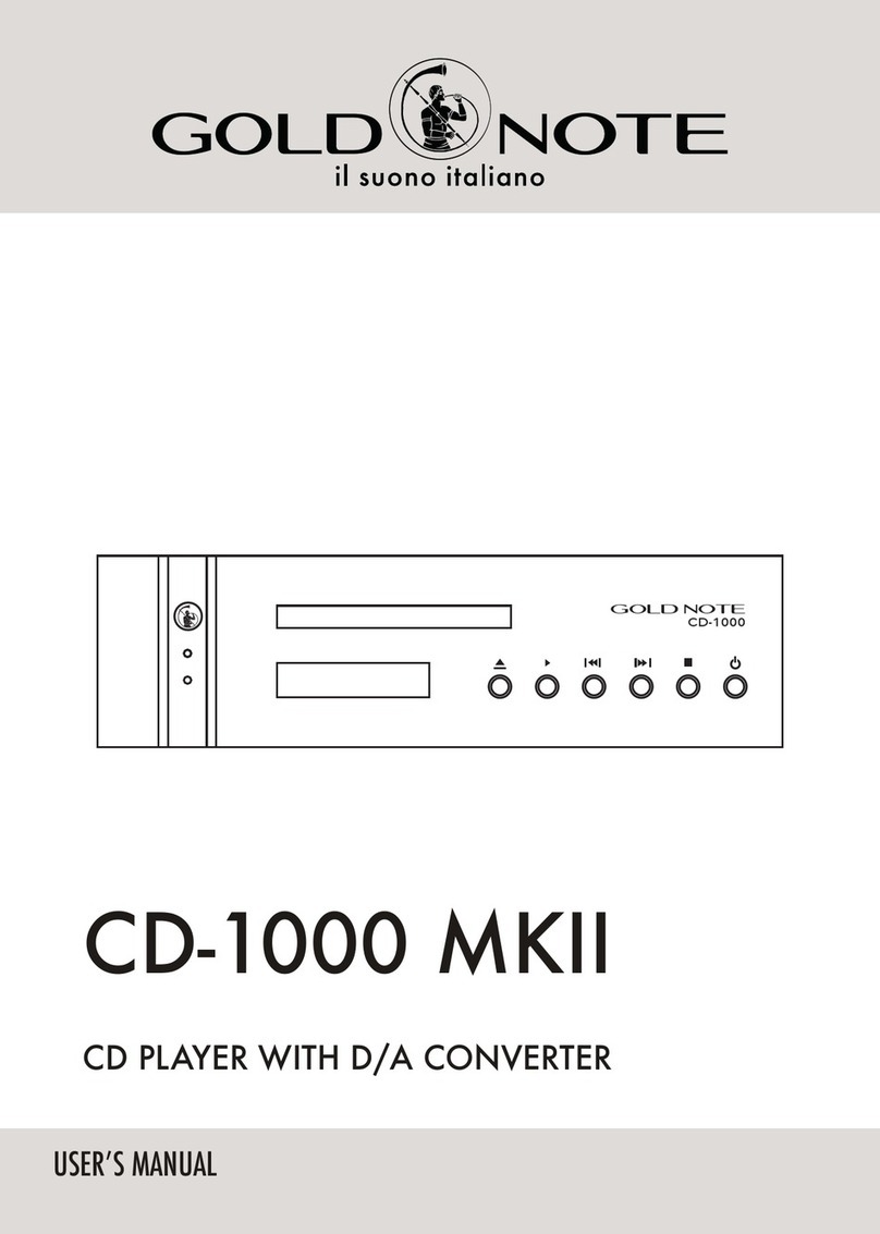 Gold Note CD-1000 MKII user manual