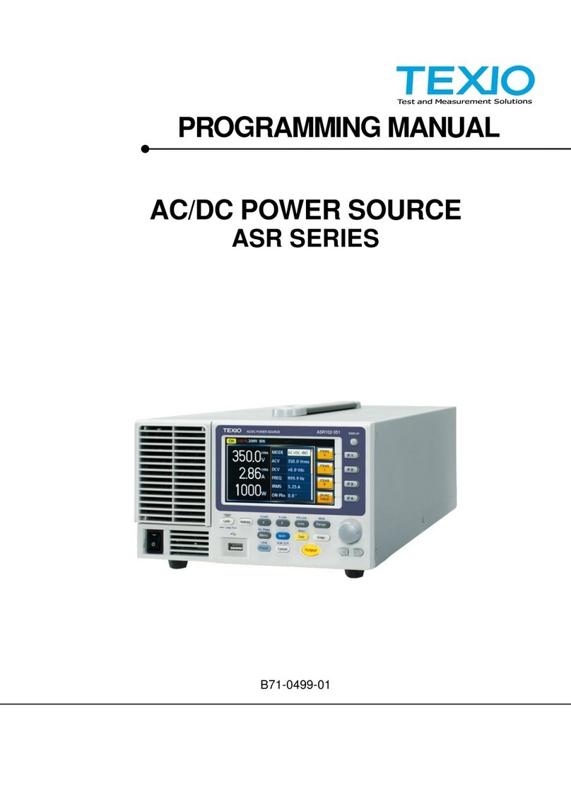 TEXIO ASR Series Owner's manual