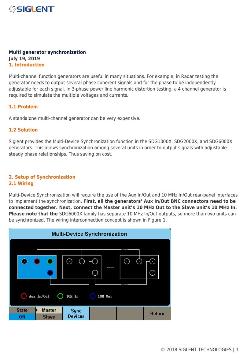SIGLENT SDG1000 Series User manual