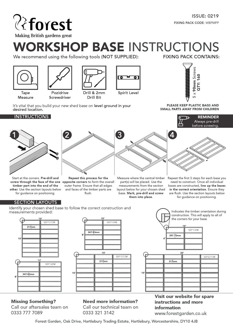 Forest garden SBP106M instructions