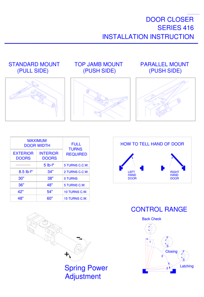 BWI 416 Series installation instructions