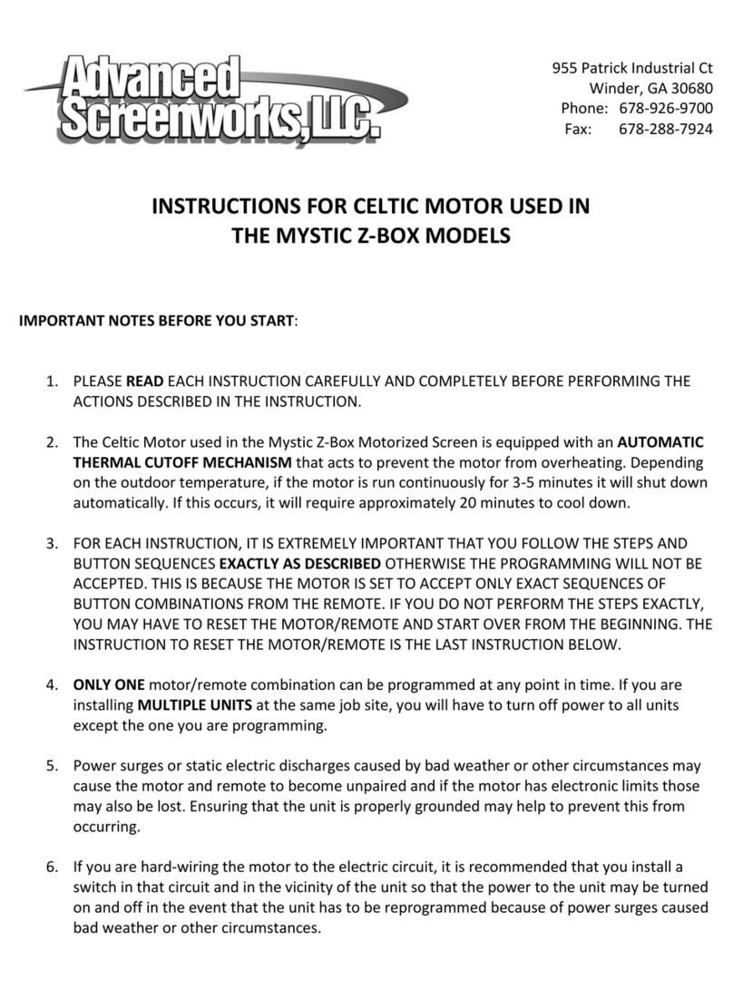 Advanced Screenworks MYSTIC Z-BOX instructions