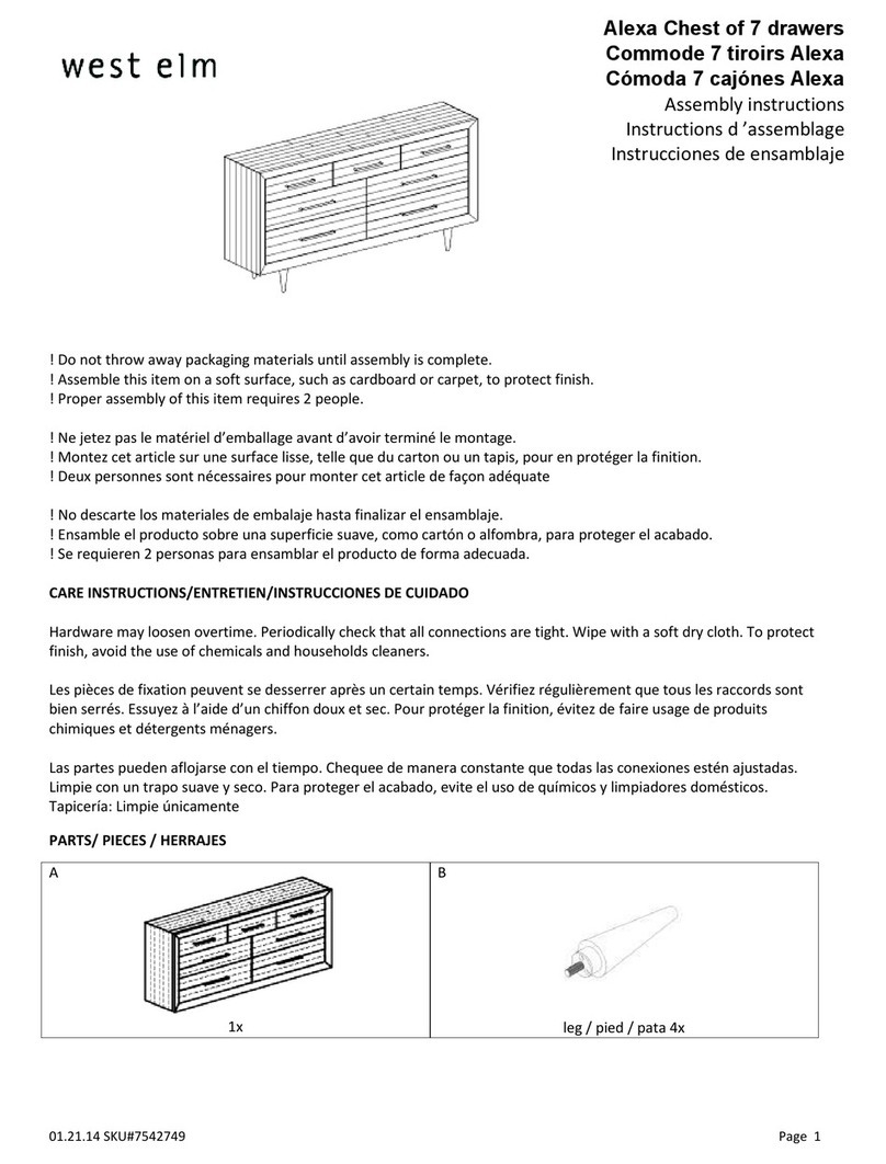 West Elm Alexa Chest of 7 drawers 7542749 User manual West Elm Alexa Chest of 7 drawers 7542749 User manual