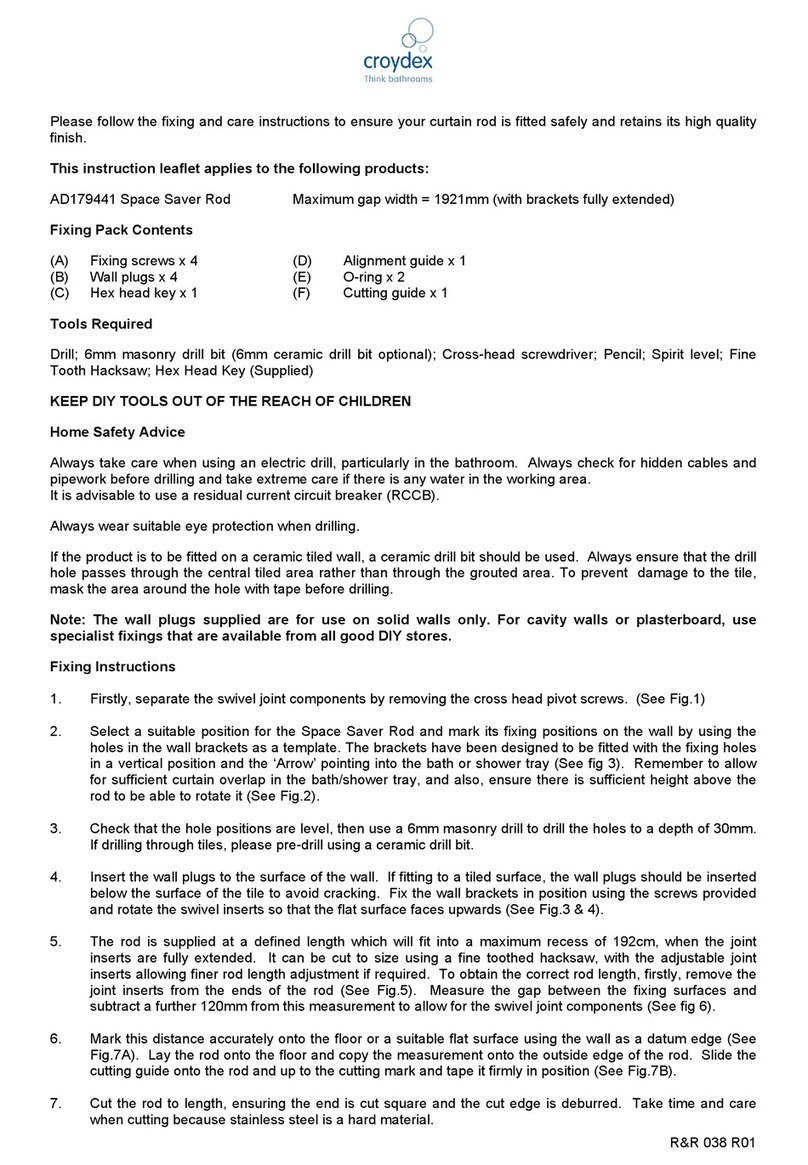Croydex AD179441 Installation guide Croydex AD179441 Installation guide