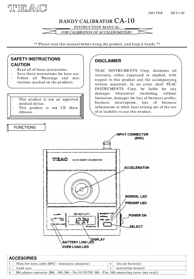 Teac CA-10 instruction manual