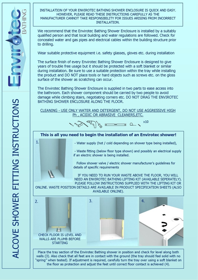 Envirotec ALCOVE Fitting instructions Envirotec ALCOVE Fitting instructions
