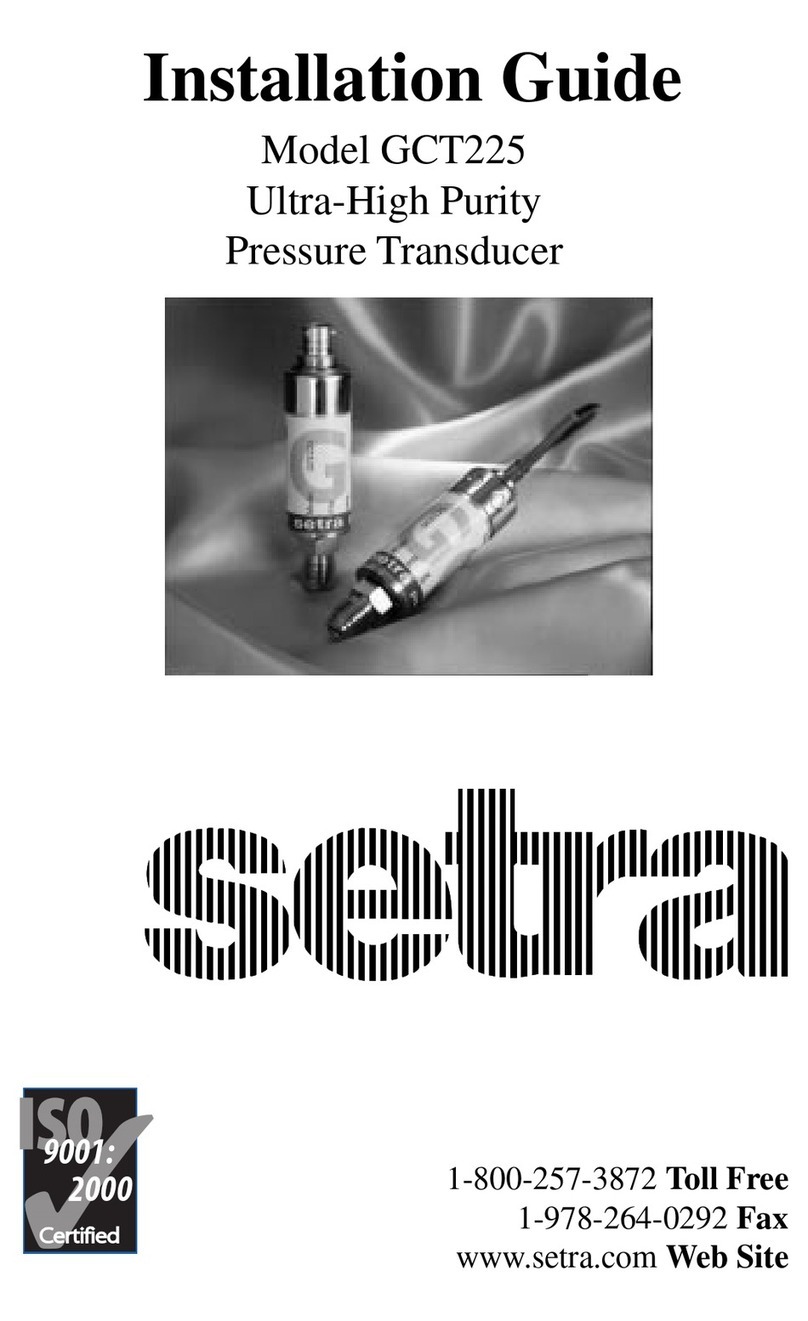 Setra Systems GCT225 User manual