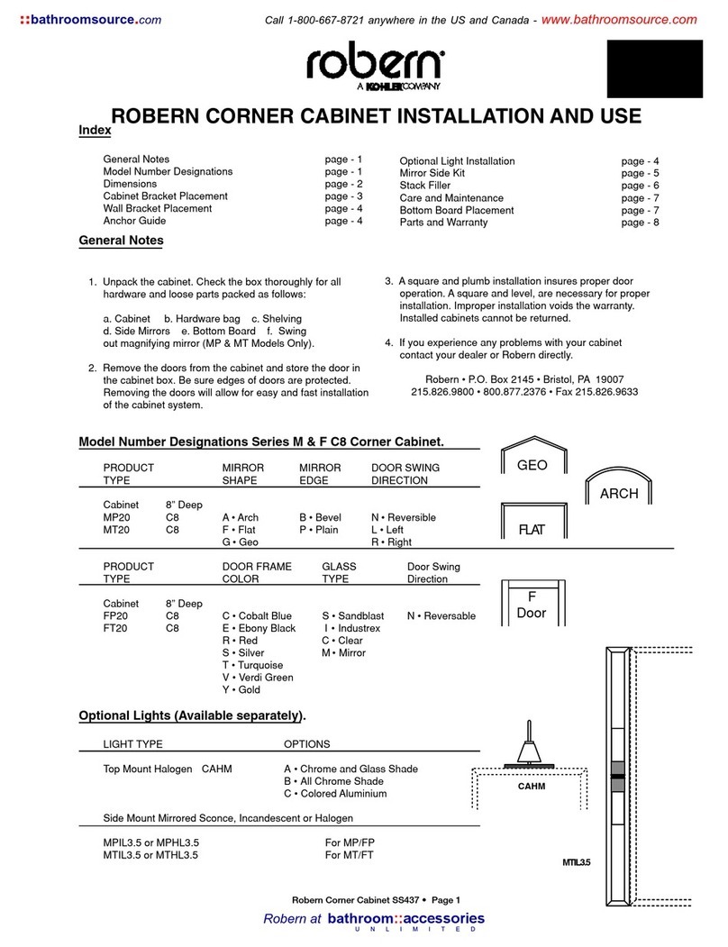 Kohler ROBERN M Series Quick start guide