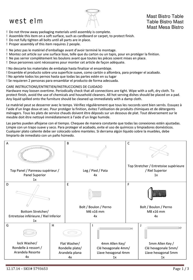 West Elm Mast Bistro Table 5793653 User manual West Elm Mast Bistro Table 5793653 User manual